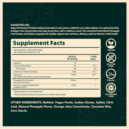 Feminine Balance Probiotic Vitamin Gummies